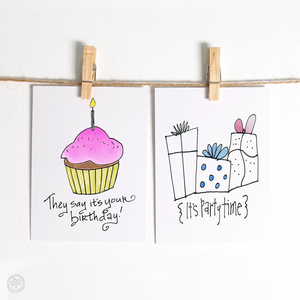 Birthday Pack Note Cards